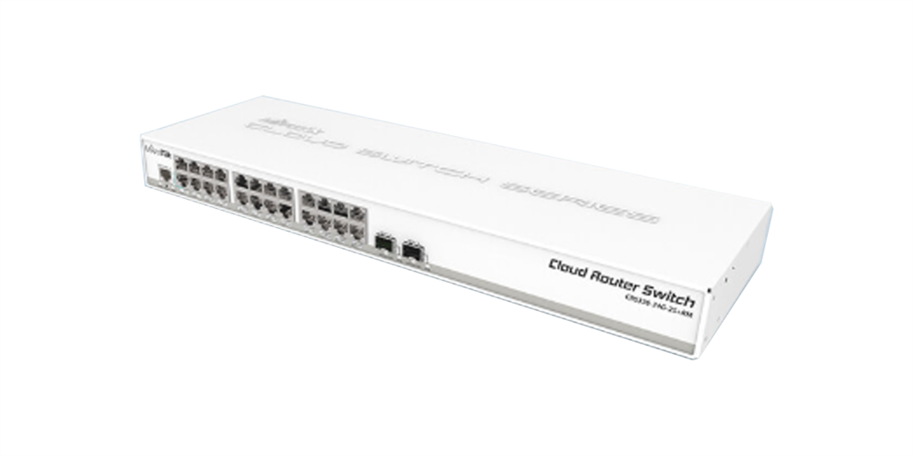 MikroTik CRS326-24G-2S+RM 1U 19" 24port GbE LAN 2x SFP+ uplink Cloud Router Switch