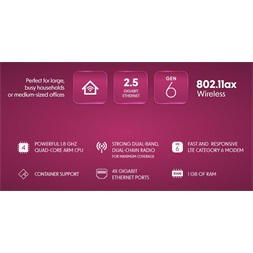 MikroTik Chateau LTE6 ax 4xGbE LAN 1x2.5G Ethernet port 1xSIM slot 802.11ax Dual-Band Vezeték nélküli Wi-Fi 6 LTE router