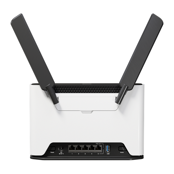 MikroTik Chateau PRO ax 802.11ax 5xGbE LAN port (PoE out port#5) 802.11ax Dual-Band Vezeték nélküli Wi-Fi 6 router