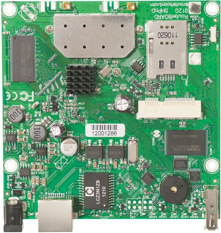 MikroTik RouterBOARD 912UAG-5HPnD 1xGbE LAN, USB, miniPCIe, 5GHz 802.11 a/n beépített rádióval