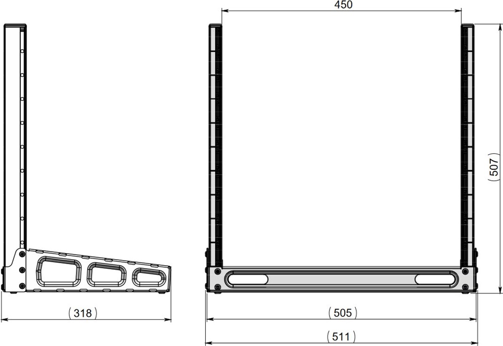 MikroTik SR-10U SolidRack 19" 10U asztali rack keret