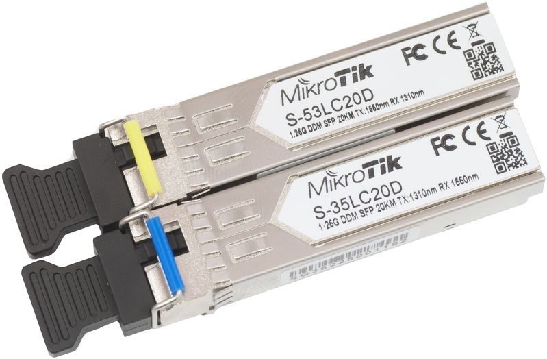 MikroTik S-3553LC20D SFP modul pár 1.25G SM 20km 1310nm/1550nm