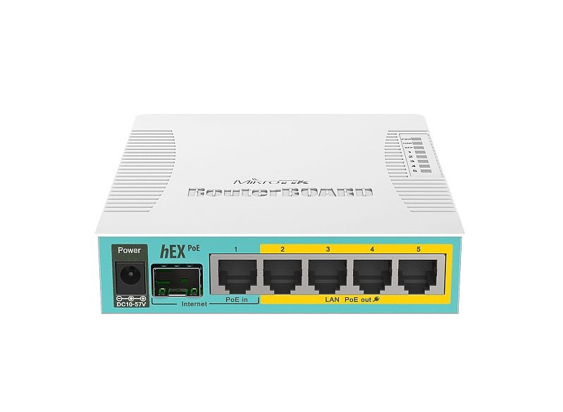 MikroTik hEX PoE RB960PGS L4 128MB 5x GbE PoE port router
