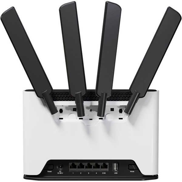Mikrotik Chateau 5G ax kit 4xGbE LAN 1x2.5G LAN port 1xSIM slot 802.11ax Dual-Band Vezeték nélküli Wi-Fi 6 LTE/5G Router