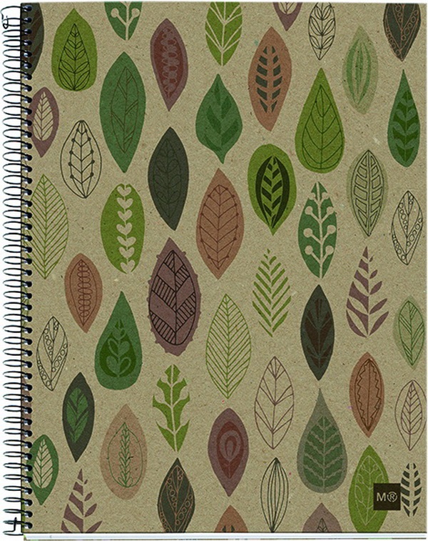 Miquelrius Ecoleaves A5 4x30lapos kockás spirálfüzet