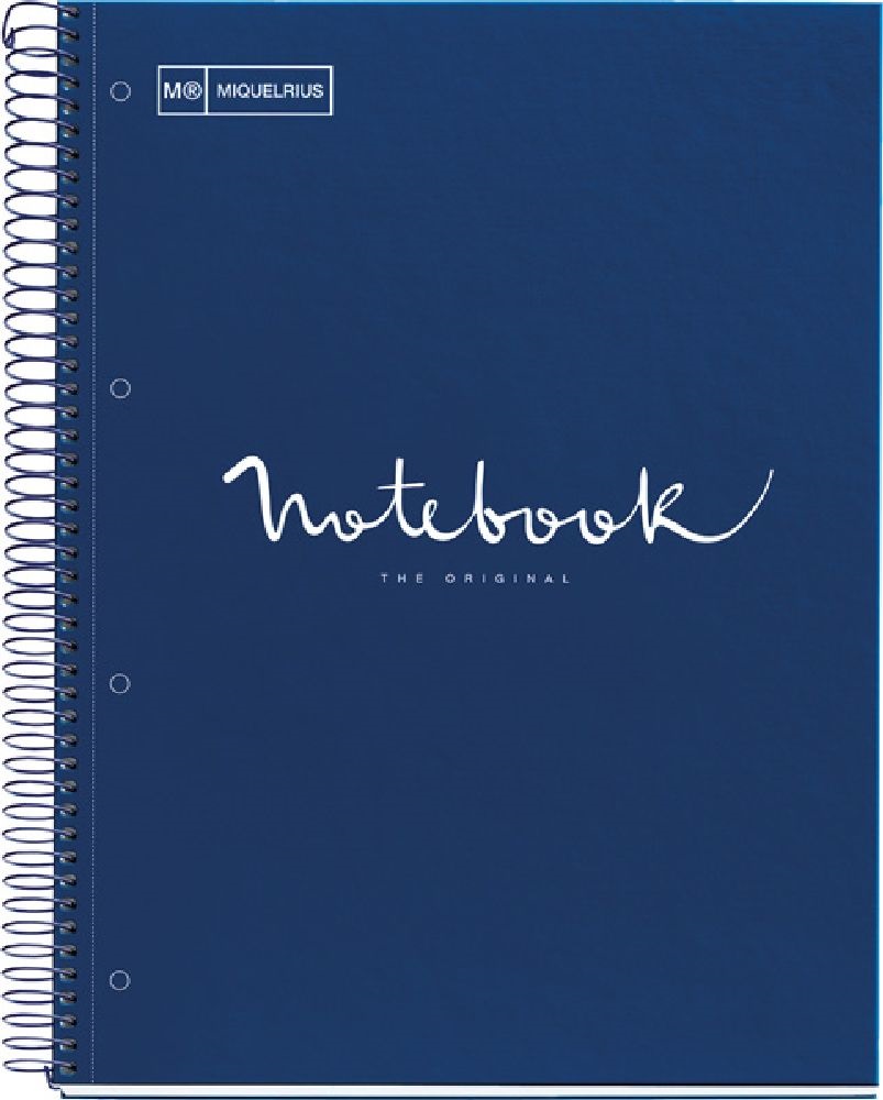 Miquelrius Emotions A4 PP 5x24 lapos navy kockás spirálfüzet