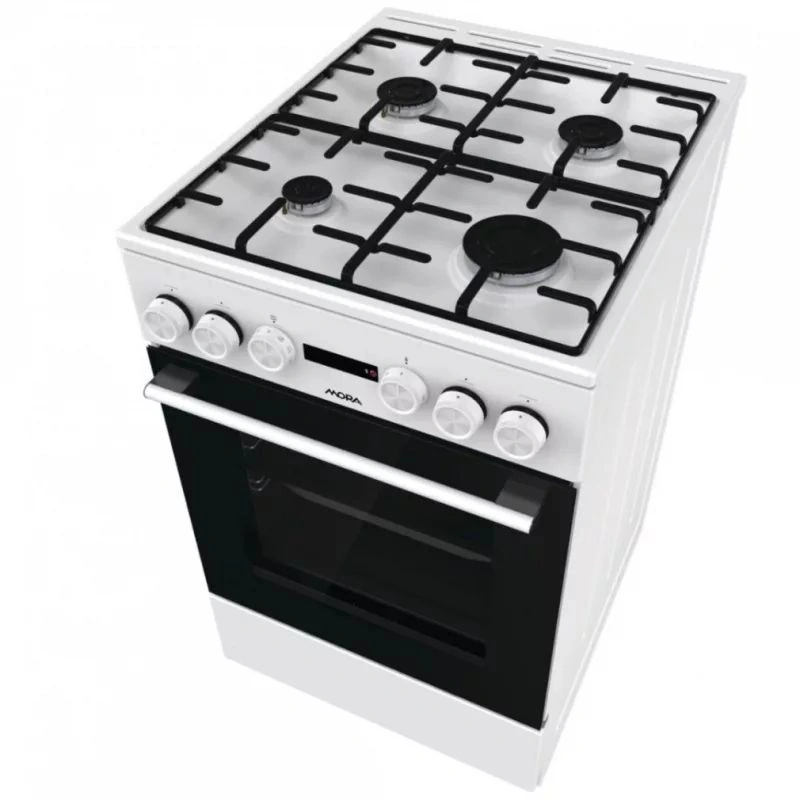 Mora K4255CW fehér, szabadonálló, gáz, kombinált, főzőzóna:4, sütőtér:70L, tűzhely