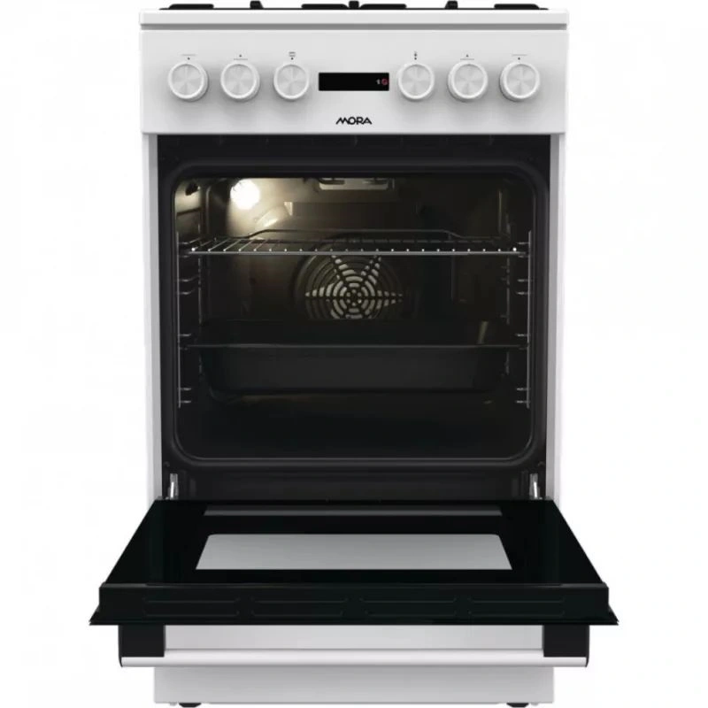 Mora K4255CW fehér, szabadonálló, gáz, kombinált, főzőzóna:4, sütőtér:70L, tűzhely