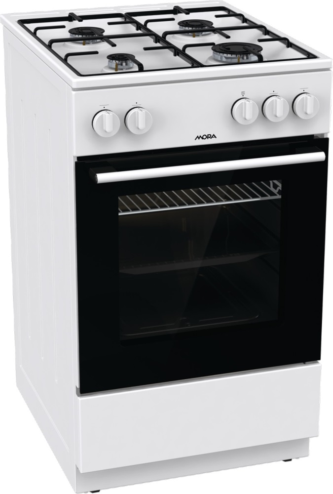 Mora P2241AW1 fehér, szabadonálló, gáz, főzőzóna: 4, sütő:70L, tűzhely