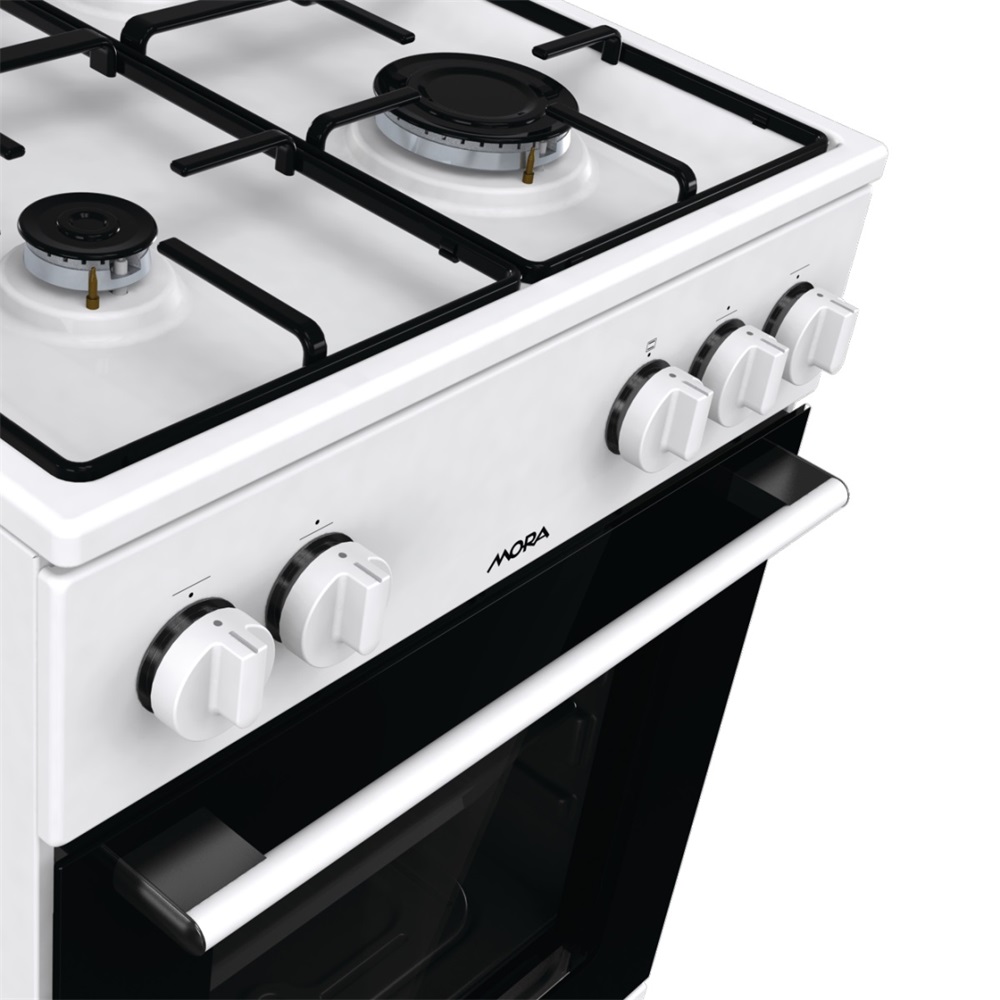 Mora P2241AW1 fehér, szabadonálló, gáz, főzőzóna: 4, sütő:70L, tűzhely