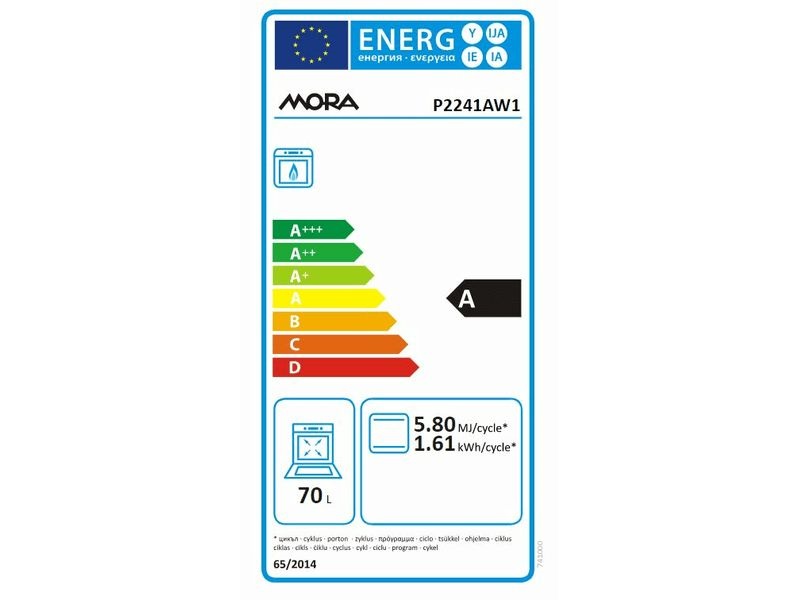 Mora P2241AW1 fehér, szabadonálló, gáz, főzőzóna: 4, sütő:70L, tűzhely