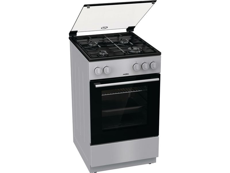 Mora P2252AS inox, szabadonálló, gáz, főzőzóna: 4, sütő:70L, tűzhely