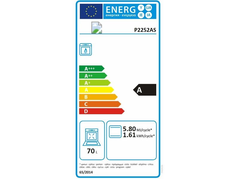 Mora P2252AS inox, szabadonálló, gáz, főzőzóna: 4, sütő:70L, tűzhely
