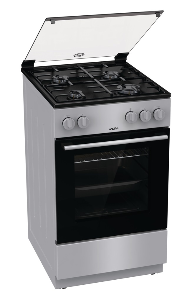 Mora P2252AS inox, szabadonálló, gáz, főzőzóna: 4, sütő:70L, tűzhely