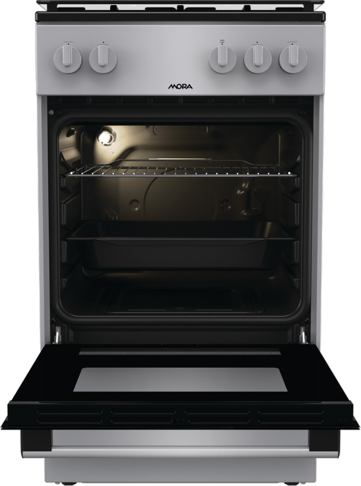 Mora P2252AS inox, szabadonálló, gáz, főzőzóna: 4, sütő:70L, tűzhely