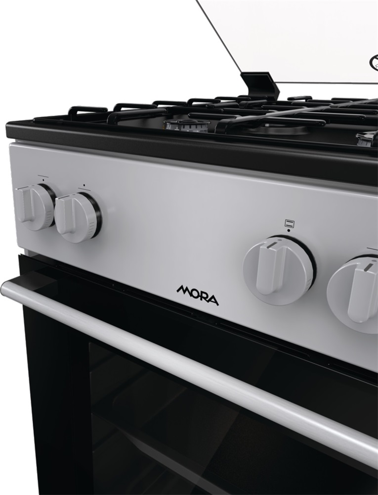 Mora P2252AS inox, szabadonálló, gáz, főzőzóna: 4, sütő:70L, tűzhely