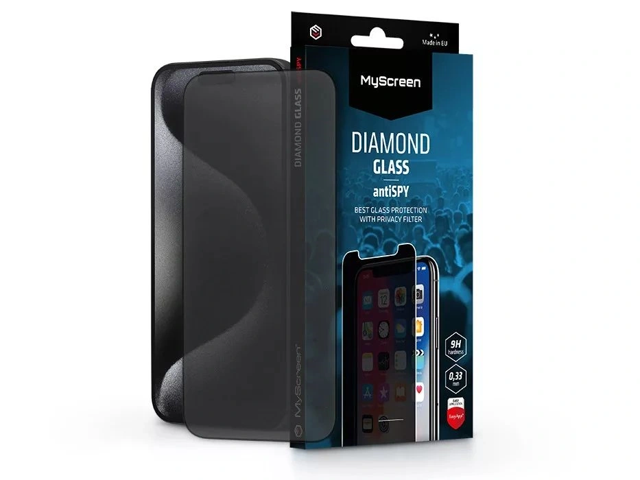 MyScreen MS226738 antiSPY Apple iPhone 15 Pro Max üvegfólia beteketintés elleni védelemmel