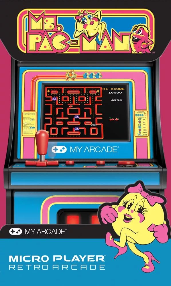 My Arcade DGUNL-3230 Ms. Pac-Man Micro Player Retro Arcade 6.75" hordozható játékkonzol