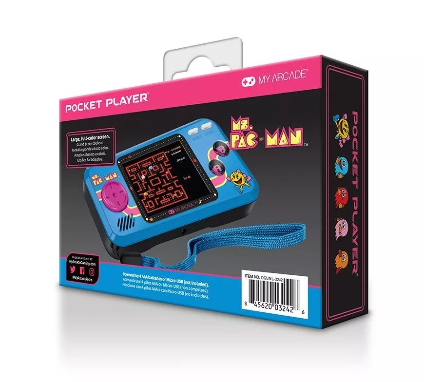 My Arcade DGUNL-3242 Ms. Pac-Man 3in1 Pocket Player hordozható kézikonzol