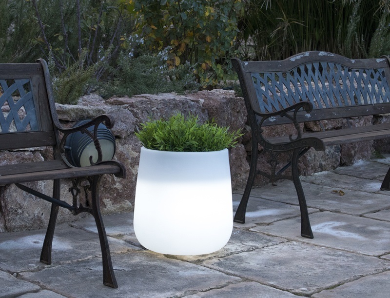 NGA Camelia 80 46,5x79cm fehér LED kaspó