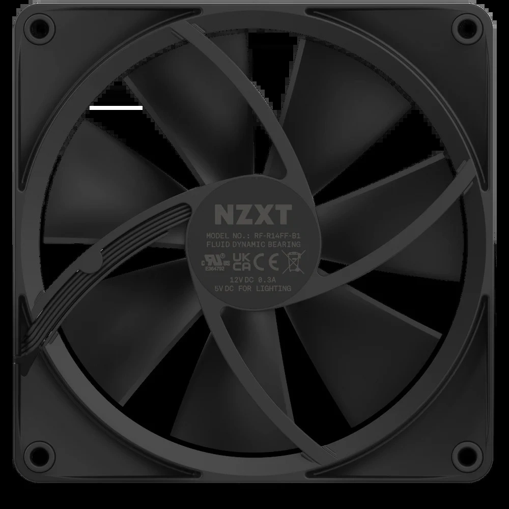 NZXT 140 mm Aer RGB 3 Single fekete hűtőventilátor