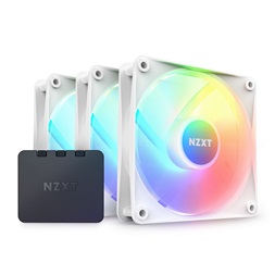 NZXT F120RGB Core 120mm Hub-mounted LED Triple fehér hűtőventilátor + RGB vezérlő