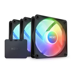 NZXT F120RGB Core 120mm Hub-mounted LED Triple fekete hűtőventilátor + RGB vezérlő