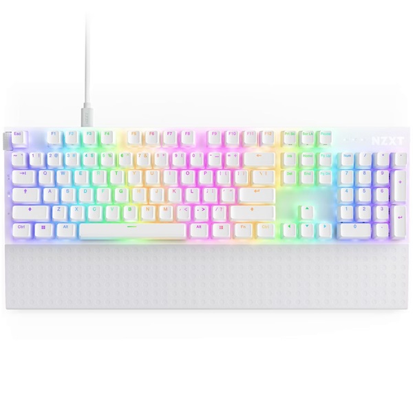 NZXT Function 2 Full Size US fehér vezetékes gamer billentyűzet