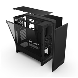 NZXT H5 Flow (2024) fekete (táp nélküli) ablakos mATX ház