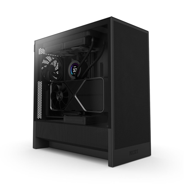 NZXT H5 Flow (2024) fekete (táp nélküli) ablakos mATX ház (Újszerű)