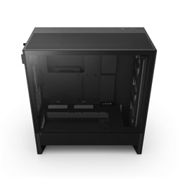 NZXT H5 Flow RGB (2024) fekete RGB (táp nélküli) ablakos mATX ház