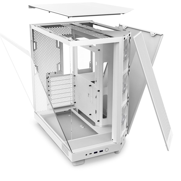 NZXT H6 Flow RGB (2023) fehér (táp nélküli) ablakos ATX ház (Újracsomagolt)