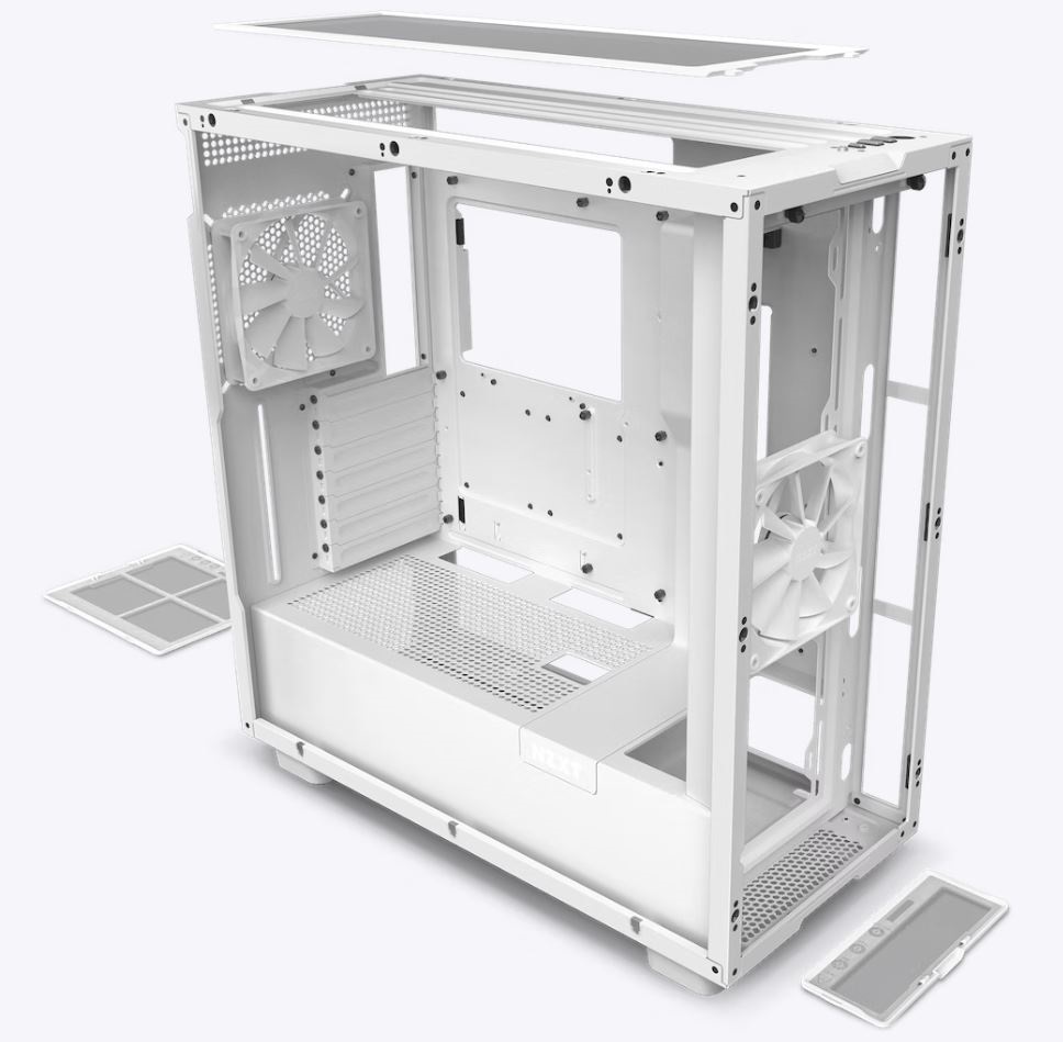 NZXT H7 Fehér (Táp nélküli) ablakos ATX ház