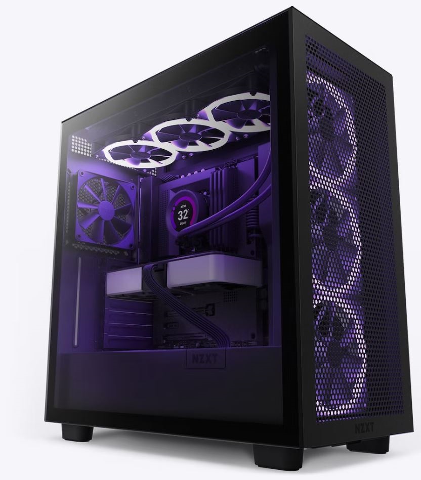 NZXT H7 Flow Fekete (Táp nélküli) ablakos ATX ház