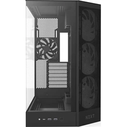 NZXT H9 Flow RGB 2025 fekete (táp nélküli) ablakos ATX ház