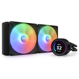 NZXT Kraken Elite 280 280mm 2x140mm AIO RGB fekete vízhűtéses processzor hűtő