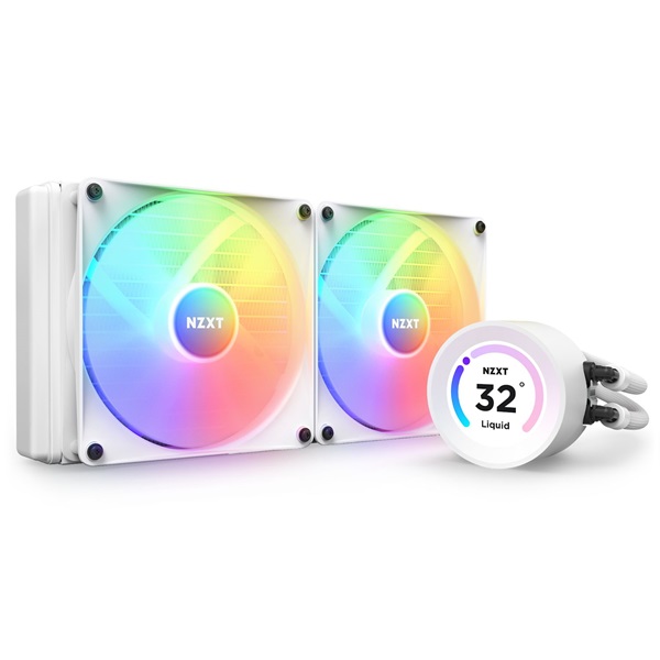 NZXT Kraken Elite 280 RGB 280mm vízhűtés fehér processzor hűtő