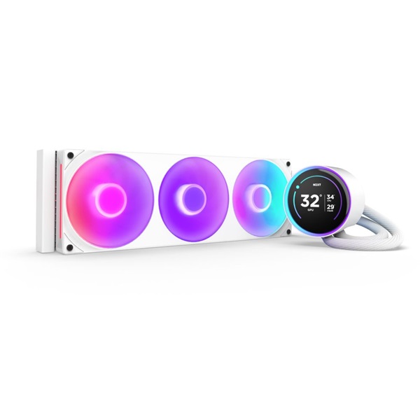 NZXT Kraken Elite 360 RGB V2 360mm fehér vízhűtéses processzor hűtő