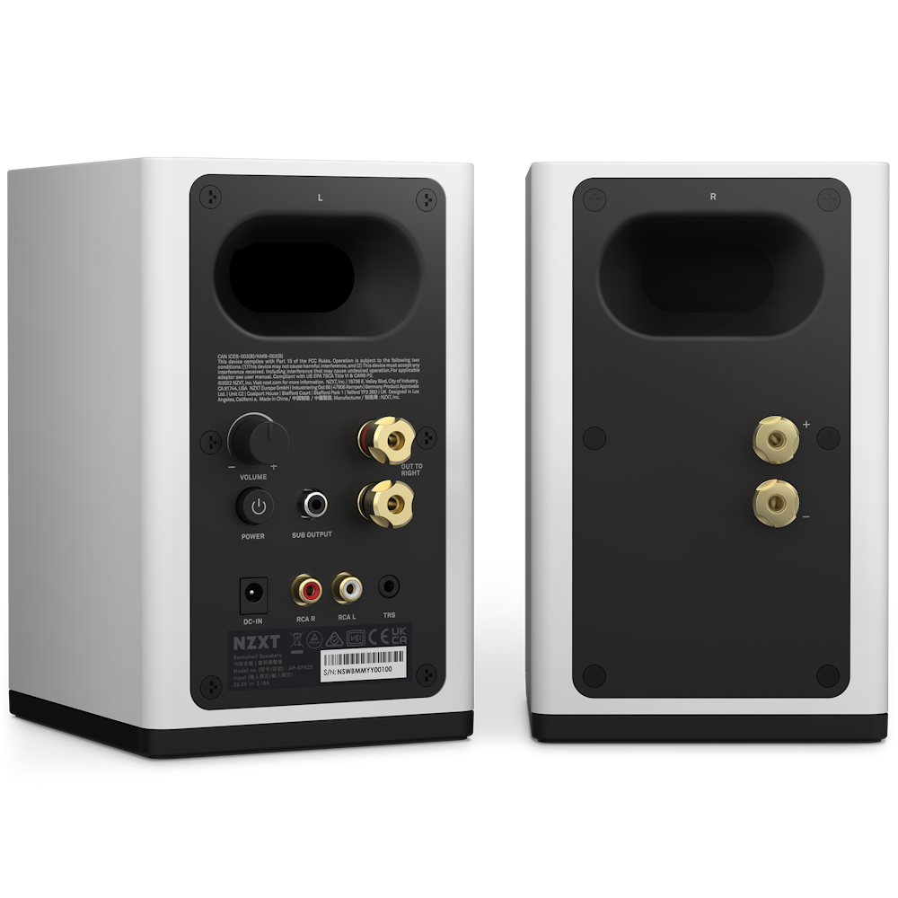 NZXT Relay Gaming Speakers 3" V2 fehér hangszóró pár