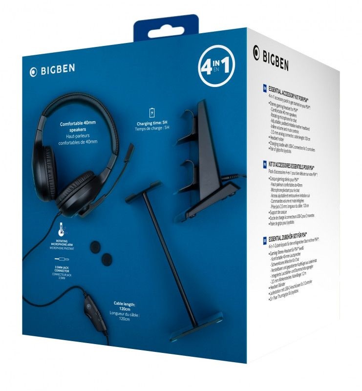 Nacon 2807402 Essential Pack PS4 headset csomag (Újracsomagolt)