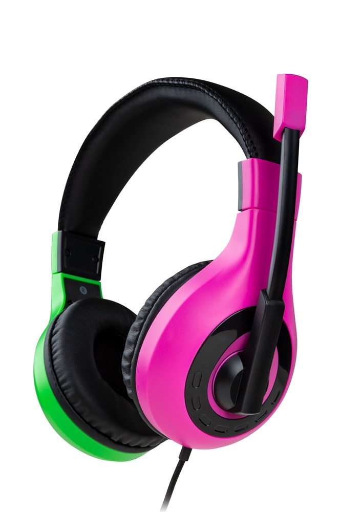 Nacon 2807378 Nintendo Switch Splatoon Zöld/Rózsaszín headset
