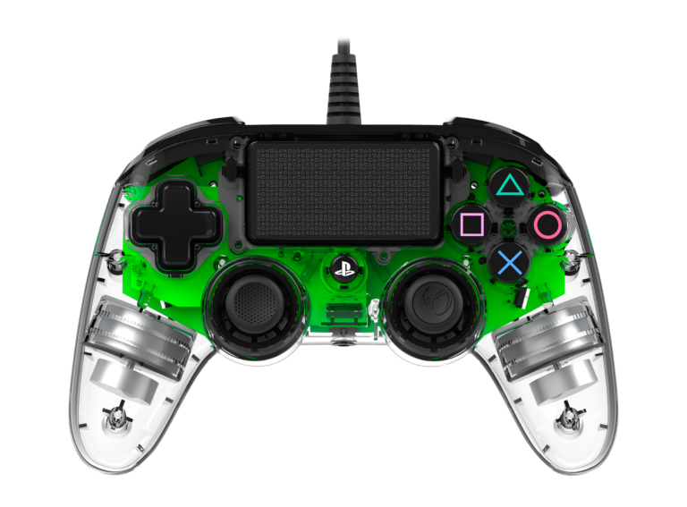 Nacon 2804956 Compact PS4 vezetékes átlátszó-halványzöld kontroller