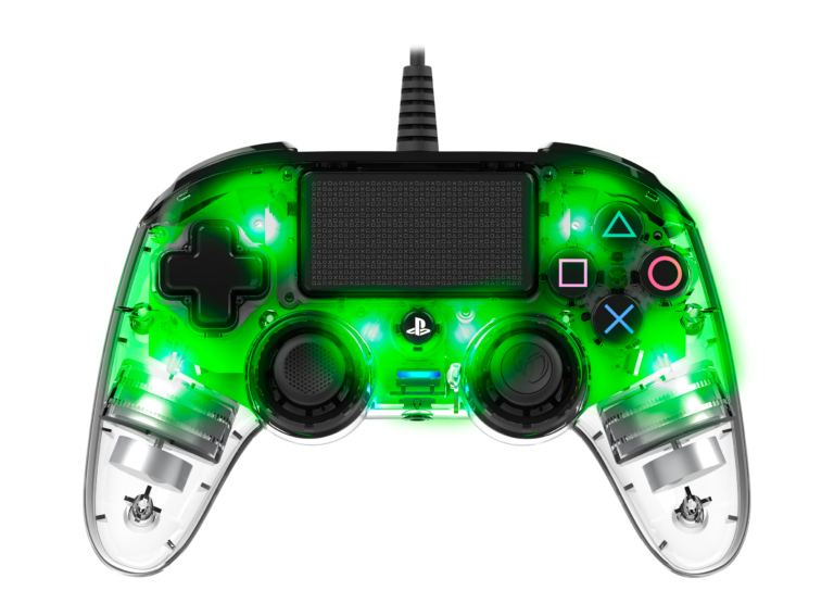 Nacon 2804956 Compact PS4 vezetékes átlátszó-halványzöld kontroller
