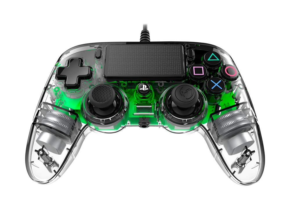 Nacon 2804956 Compact PS4 vezetékes átlátszó-halványzöld kontroller