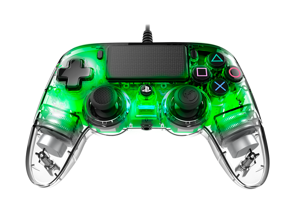 Nacon 2804956 Compact PS4 vezetékes átlátszó-halványzöld kontroller