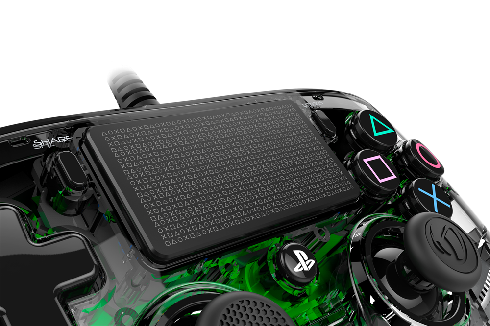Nacon 2804956 Compact PS4 vezetékes átlátszó-halványzöld kontroller