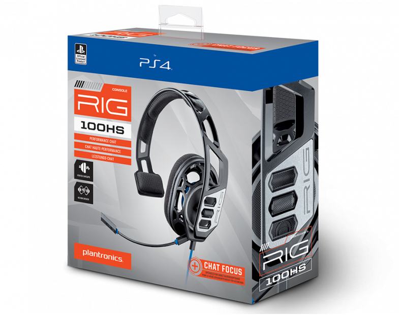 Nacon 2806755 Plantronics RIG 100HS PS4 fekete chat headset