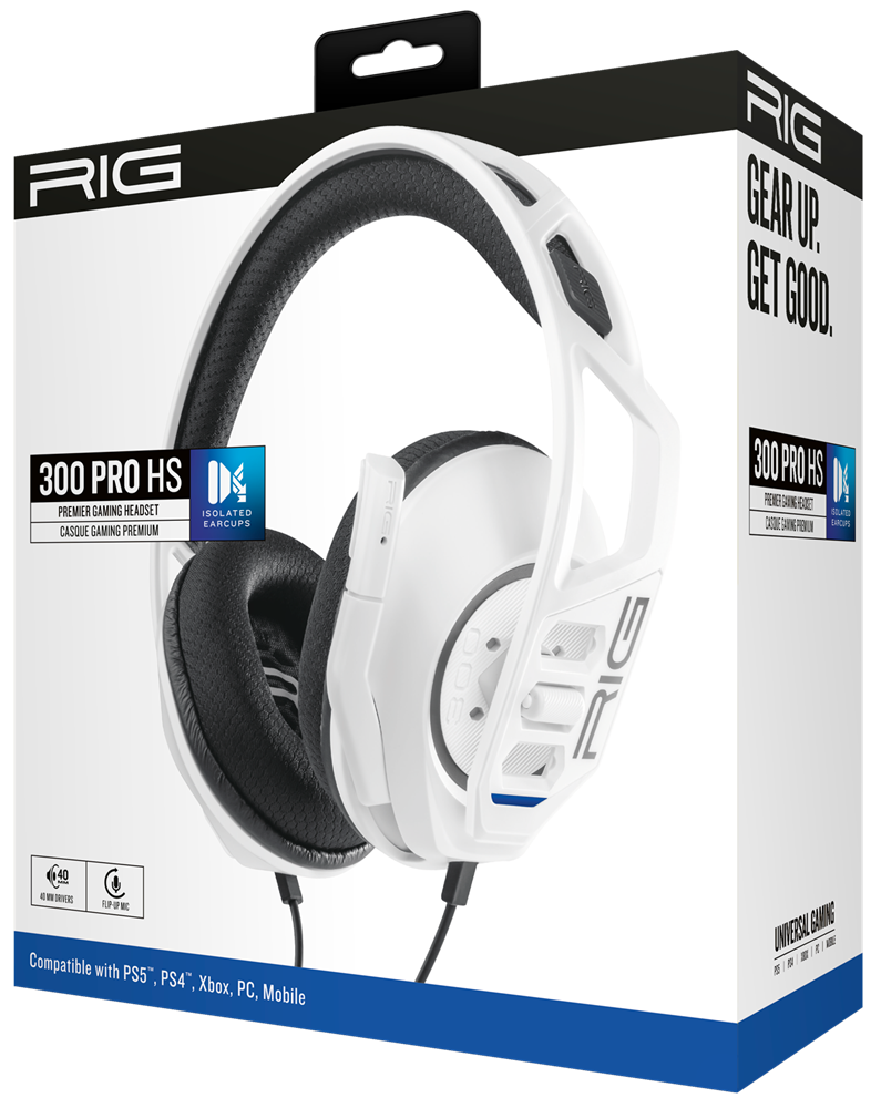 Nacon 2808367 Plantronics RIG 300PRO HS PS5 fehér gamer headset