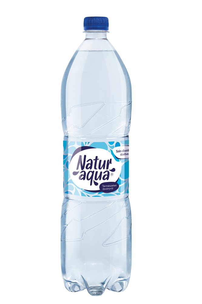 Naturaqua 1,5l DRS egyutas visszaváltási díjas PET palackos szénsavas ásványvíz