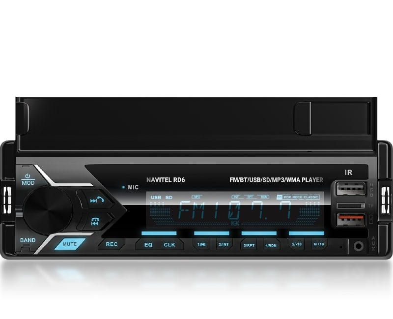 Navitel RD6 Bluetooth/microSD/AUX/USB autóhifi fejegység telefontartóval (Újszerű)